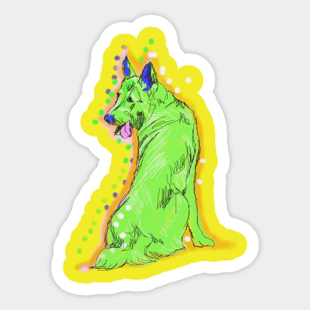 Always keep your German Shepherd around you  Edit Sticker by lalanny